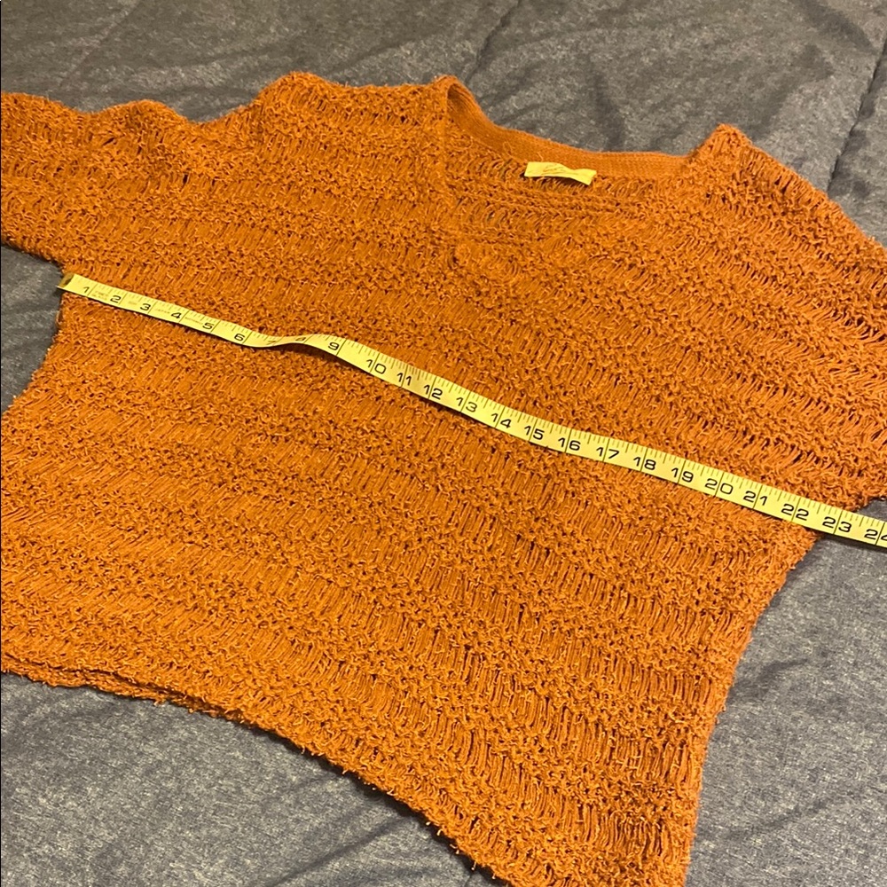 Rust Color Sweater with Relaxed Fit - Picture 6 of 11